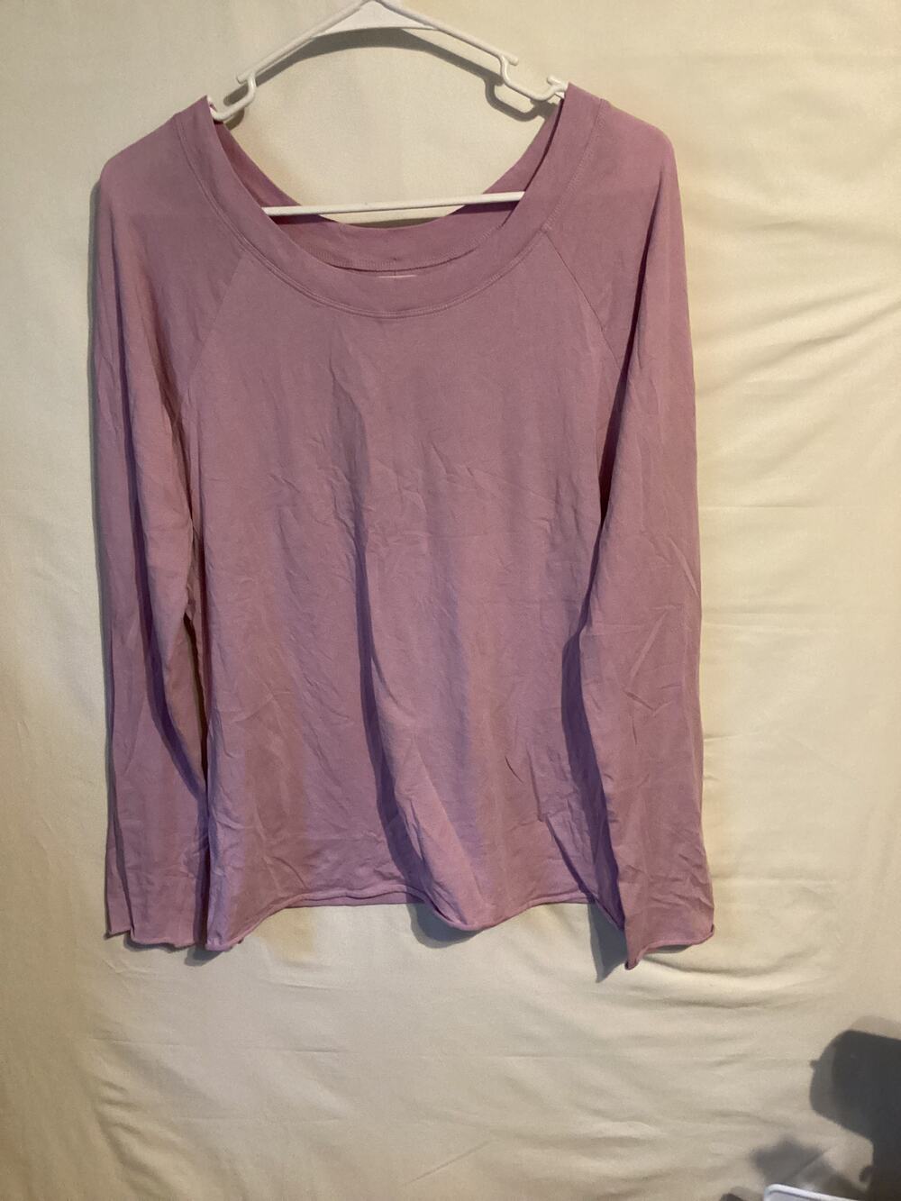 2595 Madison Womens Casual Knit Scoop Neck Top Purple Size Large